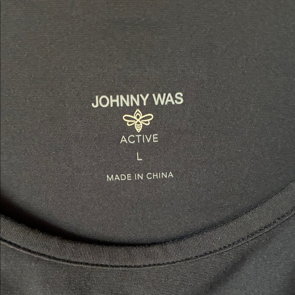 Johnny Was BEE ACTIVE HIGH NECK ACTIVE SWING TANK Large NWT Black Sleeveless - Picture 6 of 11